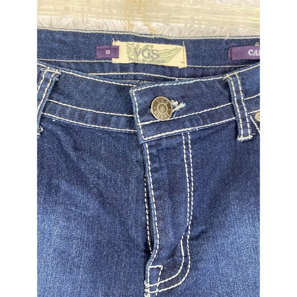 VGS Denim For All Time Women's Capri Jeans Size 12 Stretch Embellished Pockets - Picture 3 of 12